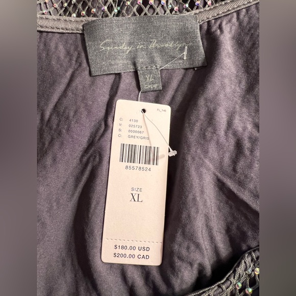 Anthropologie Sunday in Brooklyn One-Shoulder Mesh Shine Mini Dress - Picture 14 of 15